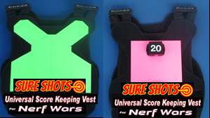 Nerf War Score Keeping Vests - Black Light